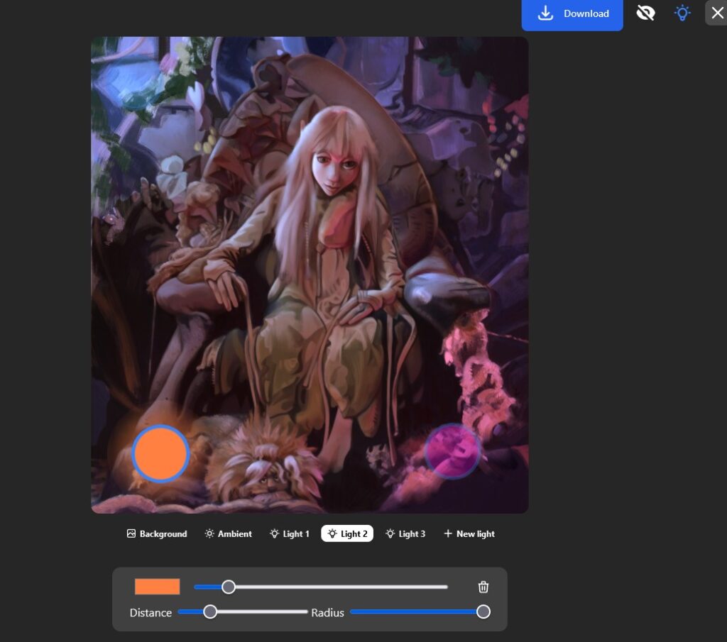 trying clipdrop relight on a study of Jen from the dark Crystal