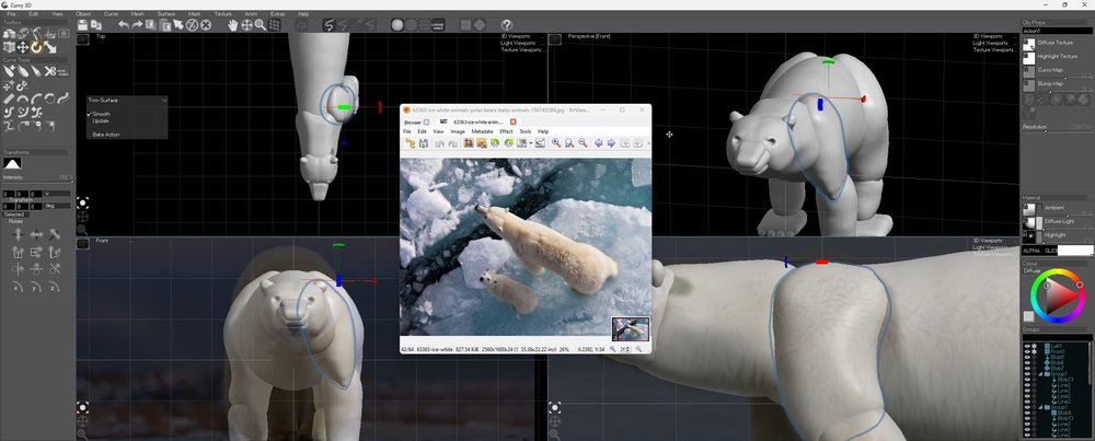 Polar Bear in Curvy 3D