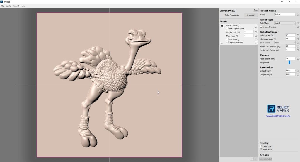 Relief Maker para crear mapas de altura a partir de modelos 3D