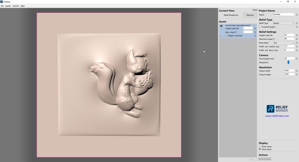 Relief Maker para crear mapas de altura a partir de modelos 3D